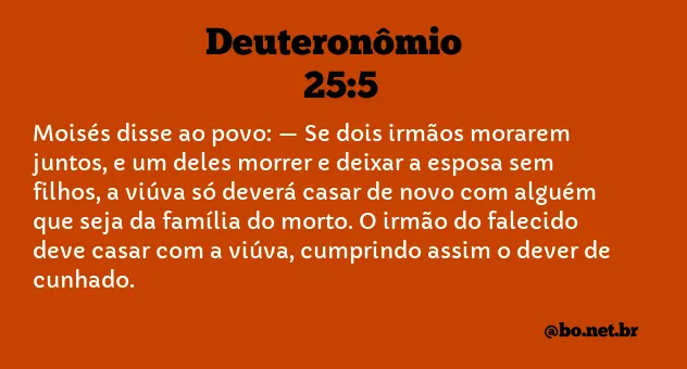 Deuteronômio 25:5 NTLH