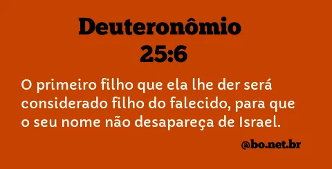 Deuteronômio 25:6 NTLH