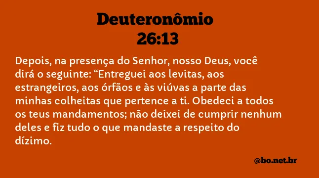 Deuteronômio 26:13 NTLH