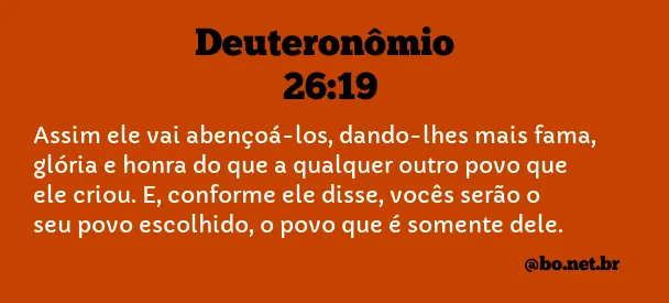 Deuteronômio 26:19 NTLH