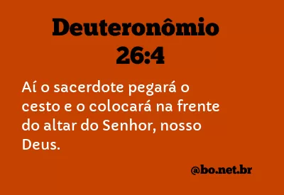 Deuteronômio 26:4 NTLH