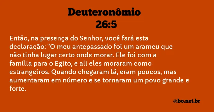 Deuteronômio 26:5 NTLH