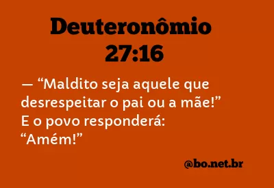 Deuteronômio 27:16 NTLH