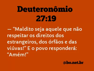 Deuteronômio 27:19 NTLH