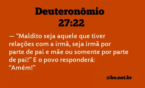 Deuteronômio 27:22 NTLH