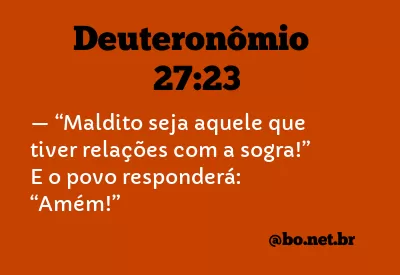Deuteronômio 27:23 NTLH