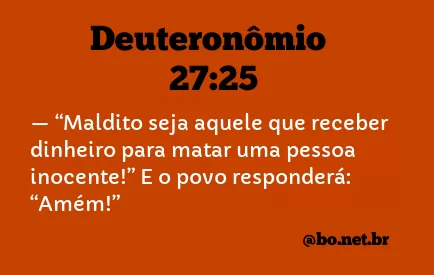 Deuteronômio 27:25 NTLH