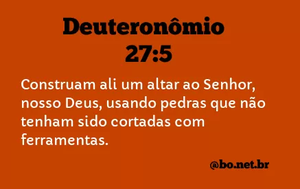 Deuteronômio 27:5 NTLH