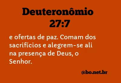 Deuteronômio 27:7 NTLH