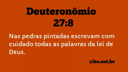 Deuteronômio 27:8 NTLH