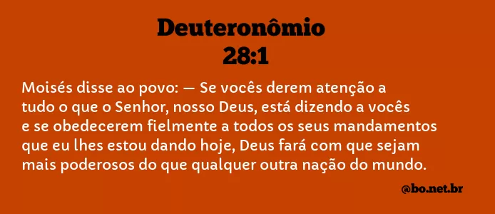 Deuteronômio 28:1 NTLH