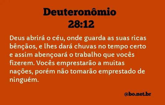 Deuteronômio 28:12 NTLH