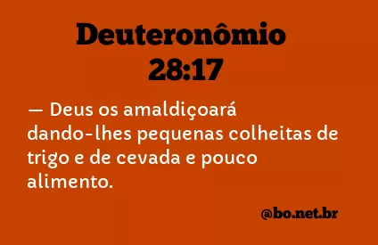 Deuteronômio 28:17 NTLH