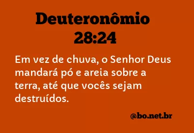 Deuteronômio 28:24 NTLH
