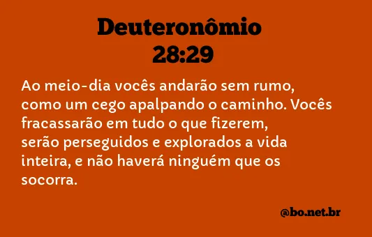 Deuteronômio 28:29 NTLH