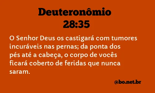 Deuteronômio 28:35 NTLH