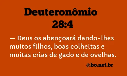 Deuteronômio 28:4 NTLH