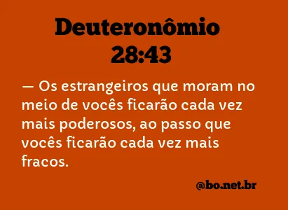 Deuteronômio 28:43 NTLH