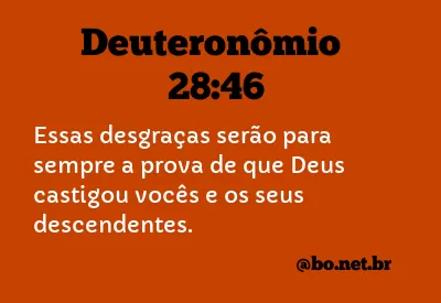 Deuteronômio 28:46 NTLH