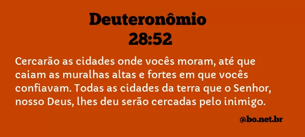 Deuteronômio 28:52 NTLH