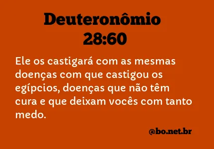 Deuteronômio 28:60 NTLH