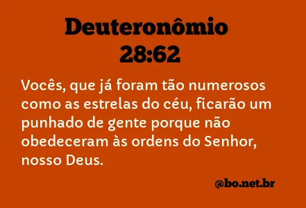 Deuteronômio 28:62 NTLH