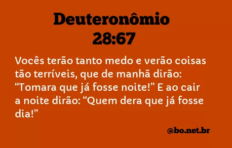 Deuteronômio 28:67 NTLH