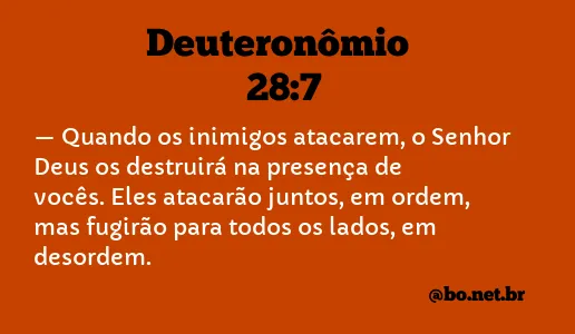 Deuteronômio 28:7 NTLH