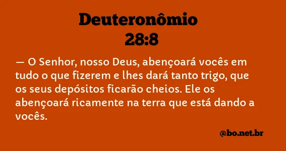 Deuteronômio 28:8 NTLH