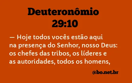 Deuteronômio 29:10 NTLH