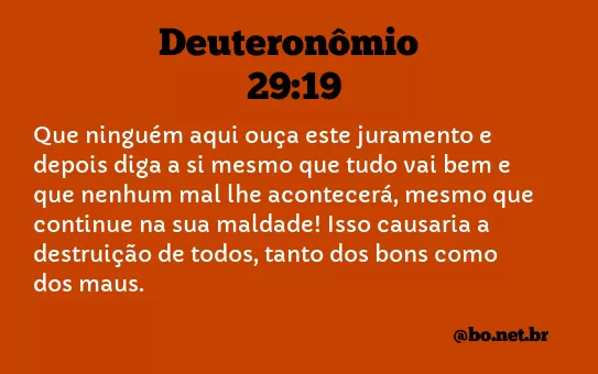 Deuteronômio 29:19 NTLH