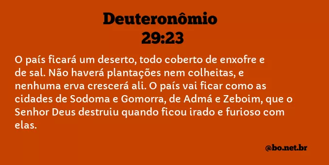 Deuteronômio 29:23 NTLH