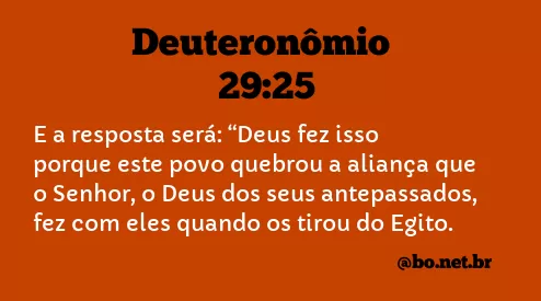 Deuteronômio 29:25 NTLH