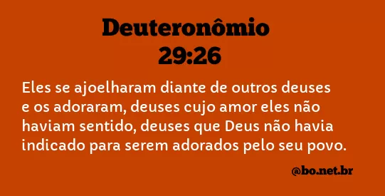Deuteronômio 29:26 NTLH