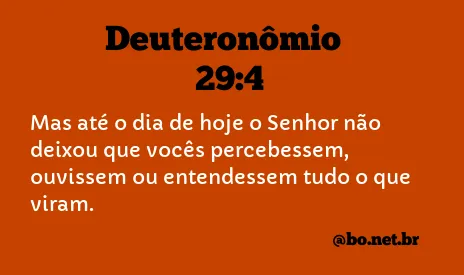 Deuteronômio 29:4 NTLH