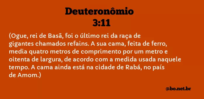 Deuteronômio 3:11 NTLH