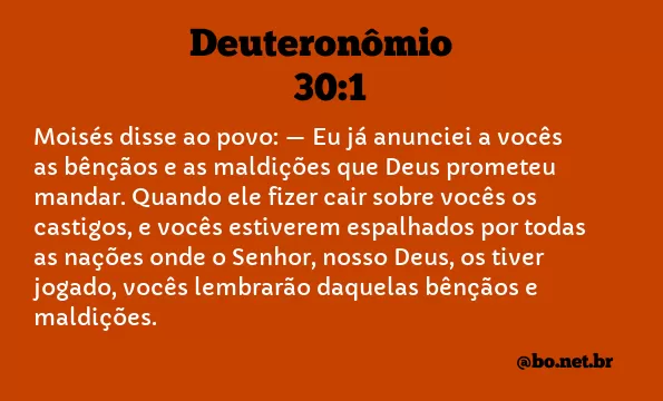 Deuteronômio 30:1 NTLH