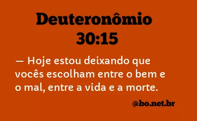 Deuteronômio 30:15 NTLH