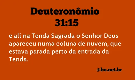 Deuteronômio 31:15 NTLH