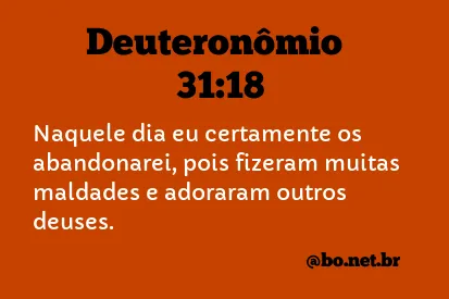 Deuteronômio 31:18 NTLH