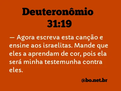 Deuteronômio 31:19 NTLH