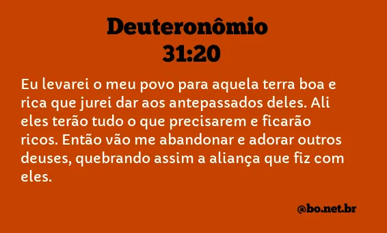 Deuteronômio 31:20 NTLH