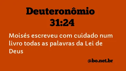 Deuteronômio 31:24 NTLH