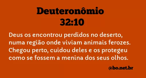 Deuteronômio 32:10 NTLH