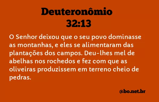 Deuteronômio 32:13 NTLH