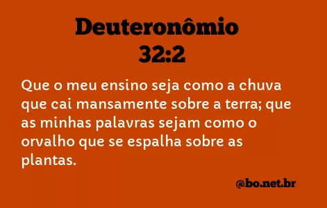 Deuteronômio 32:2 NTLH