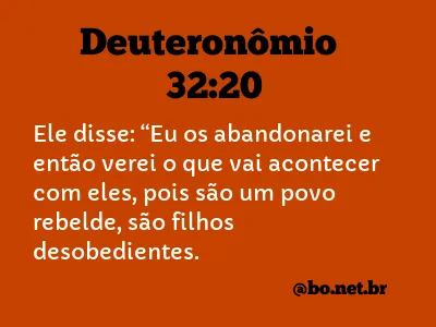 Deuteronômio 32:20 NTLH