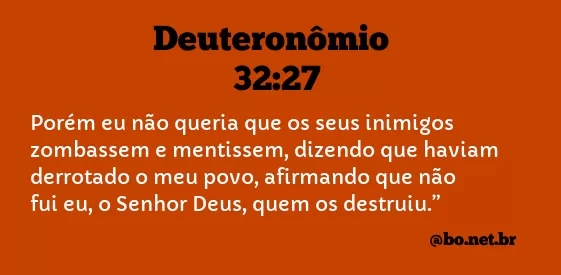 Deuteronômio 32:27 NTLH