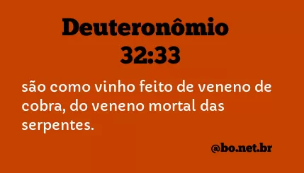 Deuteronômio 32:33 NTLH