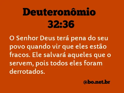 Deuteronômio 32:36 NTLH